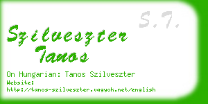 szilveszter tanos business card